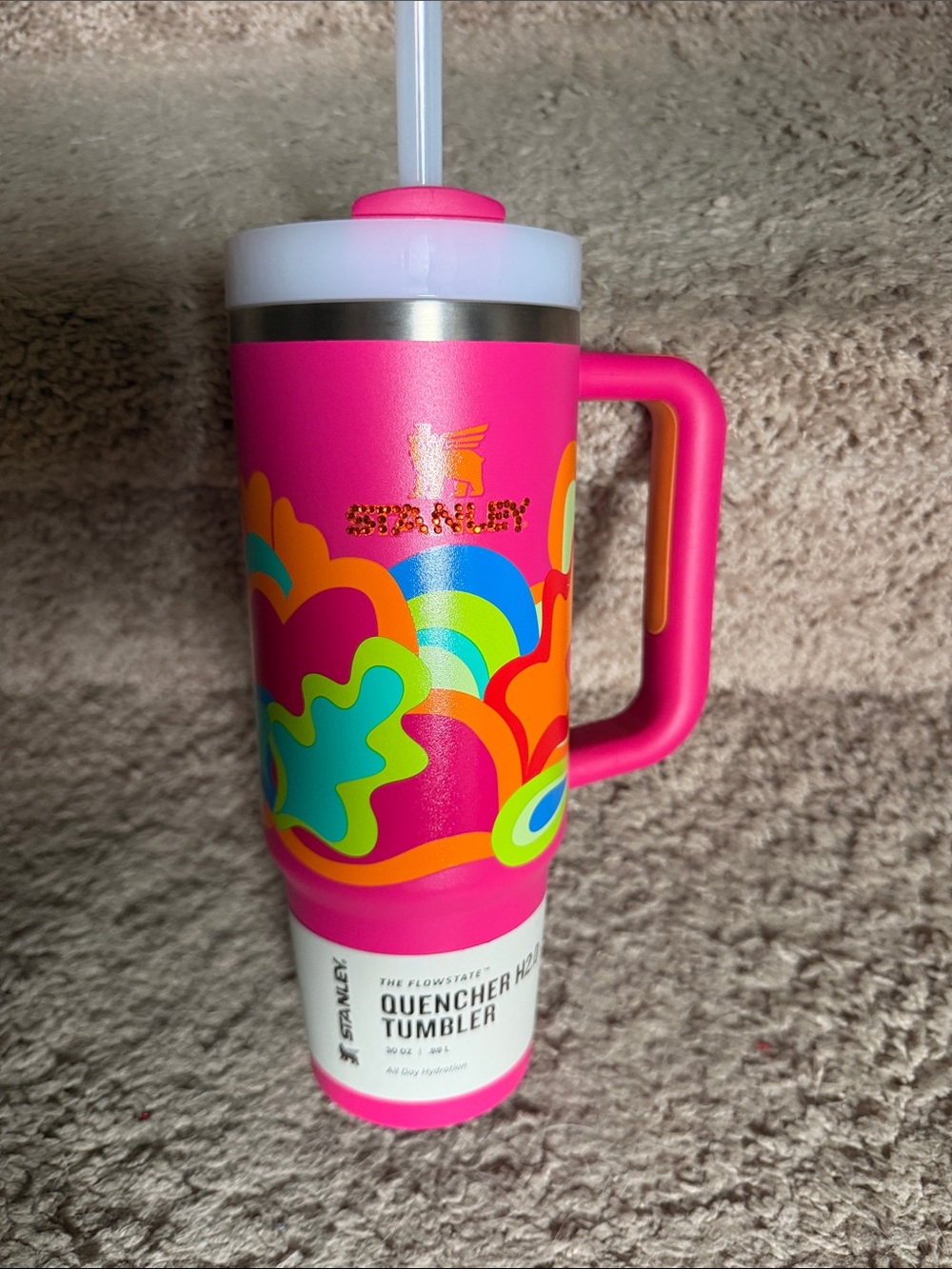 Stanley quencher H2.O tumbler 30 Oz with rhinestones by me